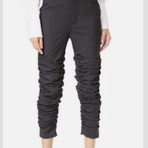 Jacquemus ruched high waist crop pants - FR 40
